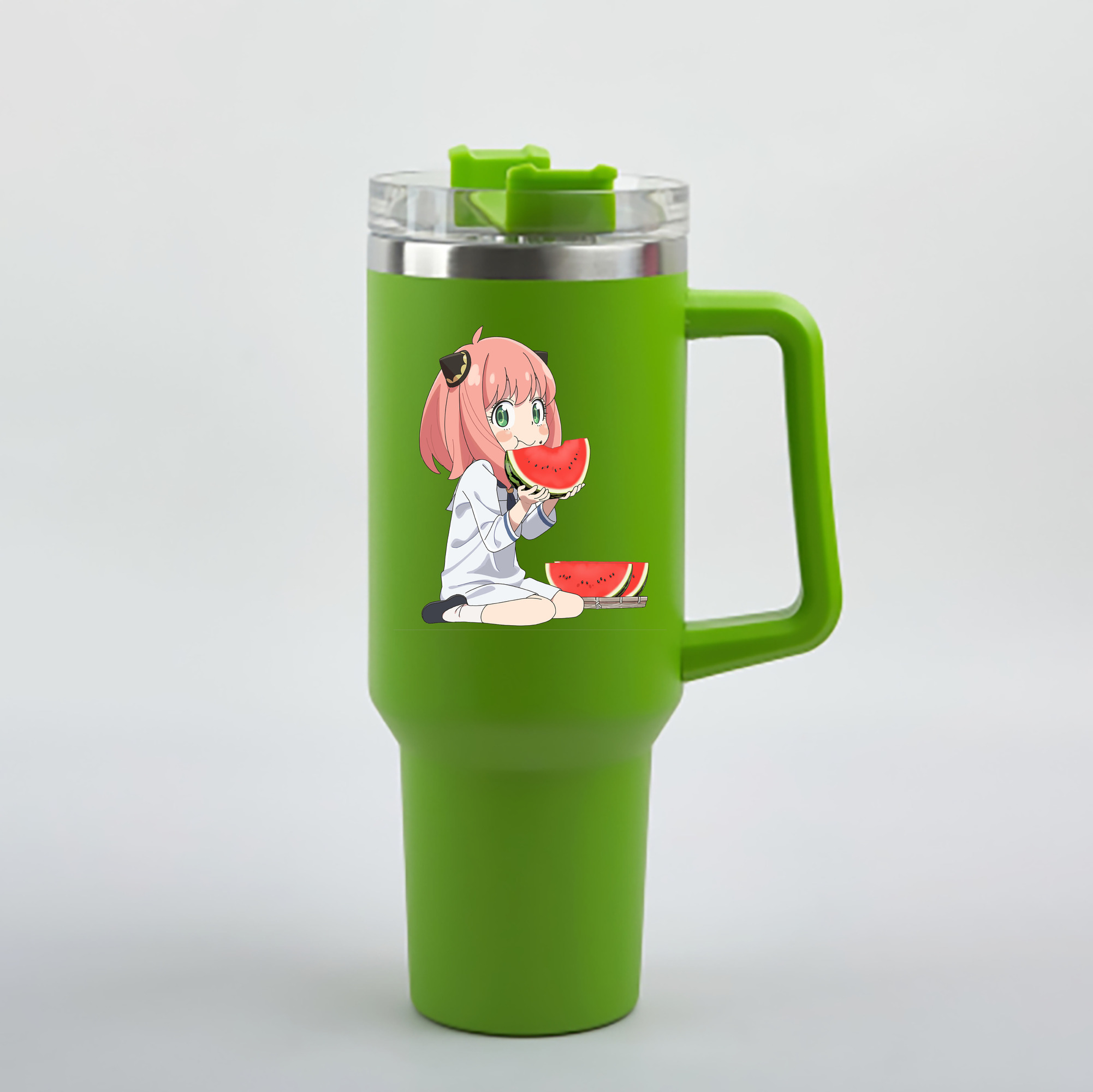 （画像用） SPY×FAMILY间谍家家酒 1200mL車用タンブラー - クリスタルステッカー（プラスチックストロー付き）